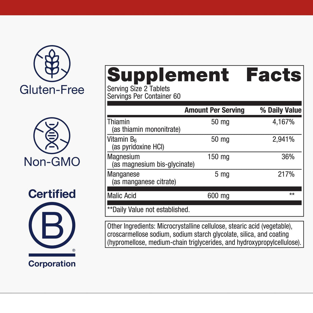 Metagenics Fibroplex - Magnesium, Malic Acid & B Vitamins for Neuromuscular, Bone, Heart & Stress Support* - Chelated Minerals, Non-GMO, Gluten-Free, Vegetarian - GMP Certified Facility - 120 Tablets