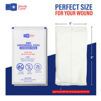 GauzeCare Sterile Abdominal Pads 5x9 inch 20-Pack | Extra Absorbent & Thick, Individually Packed Combine Pads with Non-Stick Outer Layer for Heavy Bleeding Wounds | Perfect for First Aid Kits (IFAKs)