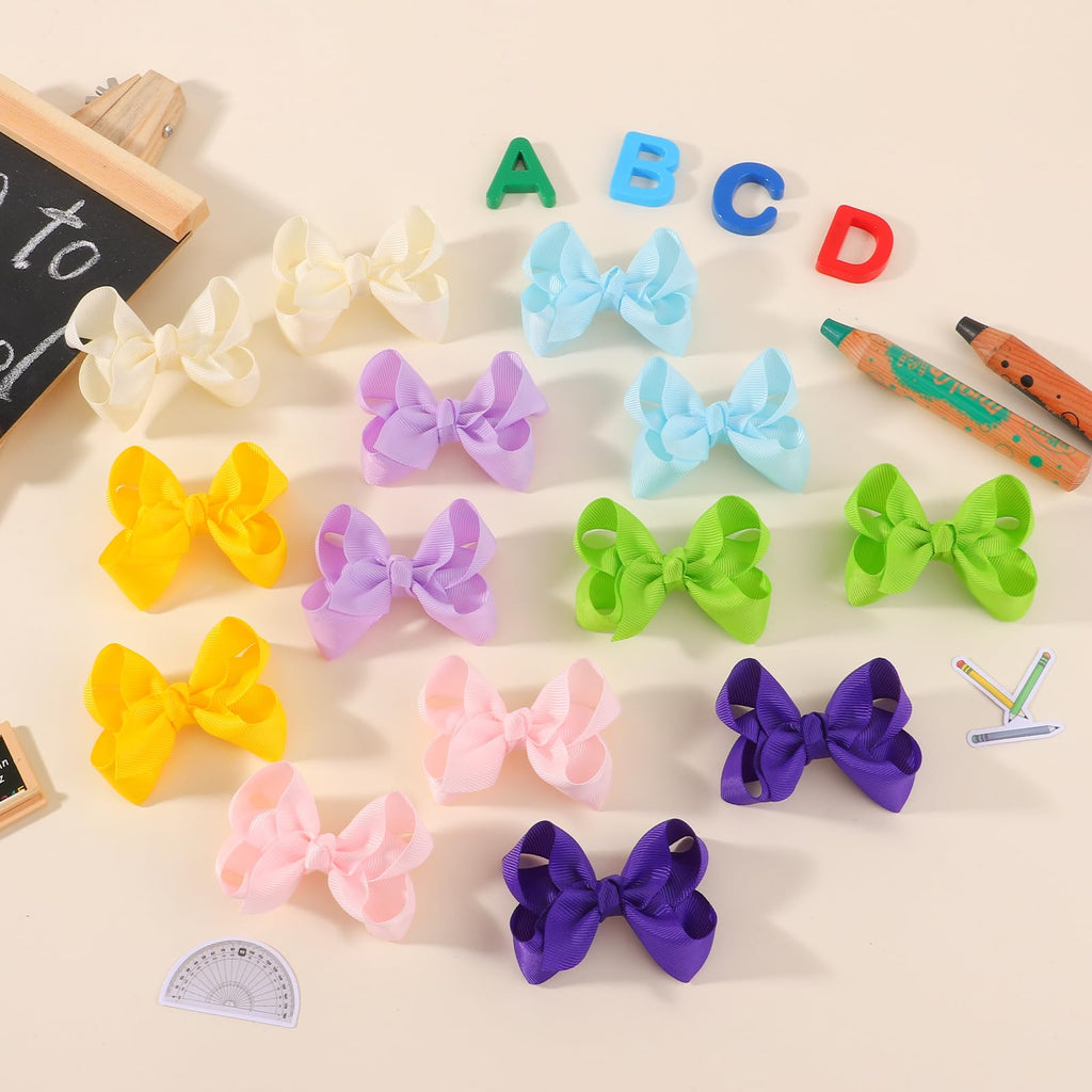 YHXX YLEN 80PCS 3Inch Hair Bows for Girls Grosgrain Ribbon Toddler Hair Bow