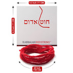The Original Kabbalah Red String Bracelet from Israel - 60" Wool Cord for Spiritual Protection with Blessing, Prayer & Instructions (For Adults) for up to 7 Evil Eye Protection Bracelets