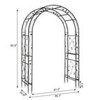 VINGLI Garden Arbor, Arch for Wedding Ceremony Party, Christmas Garden Decor Steel Garden Trellis for Plant Climbing, Pergola for Garden, Backyard, Lawn (Black-59x84)