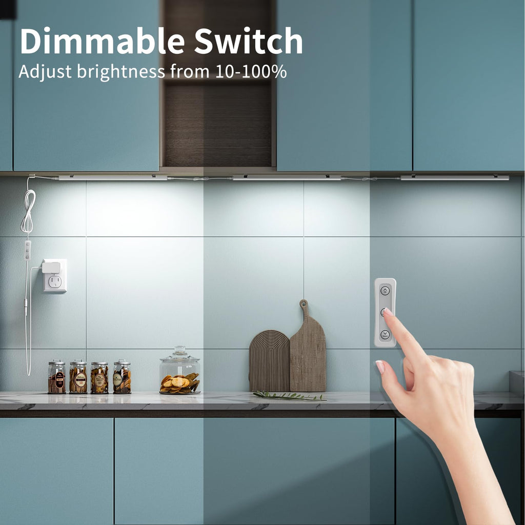 ASOKO Under Cabinet Lighting, 4500K Daylight, 3 Pack 12 inch Linkable
