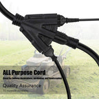50FT 12/3 Outdoor Extension Cord, Heavy Duty 3-Outlet SJTW Indoor/Outdoor Three-Prong Power-Cord 12-Gauge Grounded 15-Amp 1875 Watts
