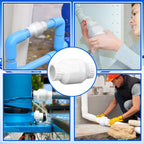 Geetery 3/4 Inch PVC Slip Swing Check Valve No Spring Back Flow Preventer Valve White No Return Silent Backflow for Backflow Prevention, Reduces Water Hammer Noise