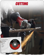AVID POWER Angle Grinder 7.5-Amp 4-1/2 inch Electric Grinder Power Tools with Grinding Wheels, Cutting Wheels, Flap Disc and Auxiliary Handle for Cutting, Grinding, Polishing & Rust Removal - Dark Red