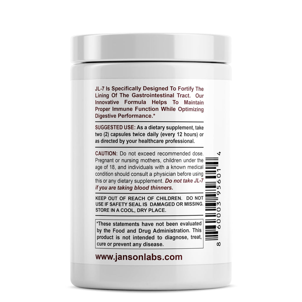 JL-7 | Crohn's and Colitis Supplement | Inflammatory Bowel Issues Resulting from GI Tract Inflammation | Supports Gut Health - IBD - UC - CD - IBS - Patented - All Natural