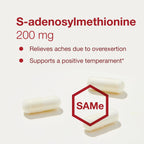 PROTOCOL FOR LIFE BALANCE SAM-e 200mg - Brain Support and Joint Supplement - 60 Veg Caps