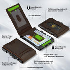 furid Genuine Leather Wallet for Men: Slim RFID Smart Minimalist Wallet