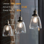 TJOY 12 Pack A19 Vintage LED Edison Bulbs, Dimmable, 60W Equivalent, High Brightness 5000K Daylight, Ultra-Bright, 8W E26 Standard Base, 800 Lumens, CRI80+, Clear Glass Filament Bulb for Home