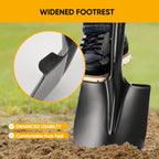Heavy Duty Digging Shovel with Trenching Blade and D-Handle