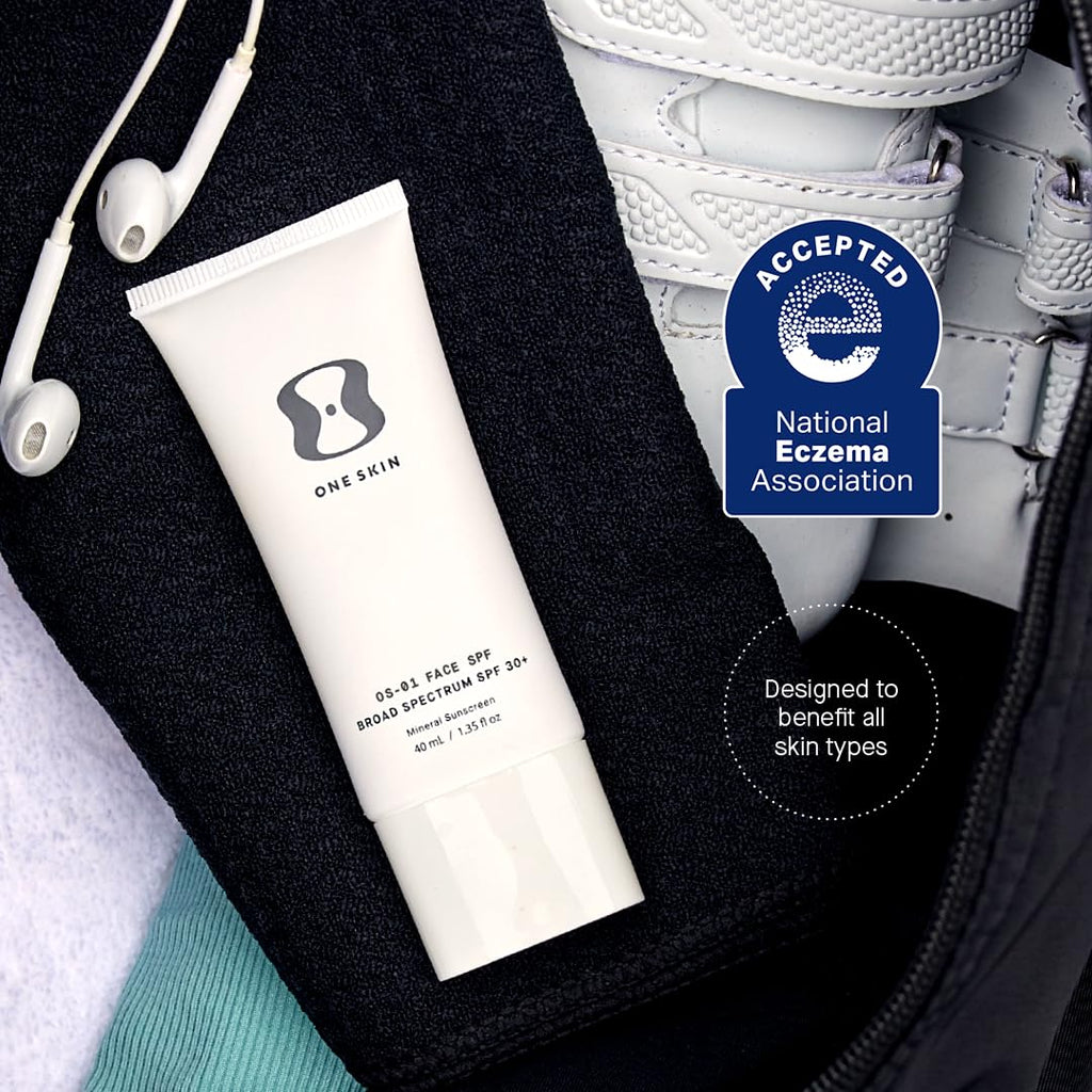 OneSkin FACE SPF OS-01 Peptide Broad Spectrum SPF 30+ Mineral Sunscreen- Scientifically Proven to Protect Skin from UV Aging, Includes Potent Antioxidants (Untinted)