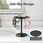 LSK Metal Sunglasses Organizer, Glasses Holder Stand with Storage Tray