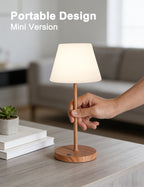 WEILAILUX Mini LED Cordless Table Lamp Rechargeable, 3000mAh Battery Operated Shower Lamp Waterproof, Touch Dimmable 2700K Night Light for Patio Camping Dining Outdoor (Mini Green)