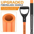 HIGHLIGHT Pitch Fork Pitchfork,10-Tine Wide 45Inch Fiberglass Manure Fork