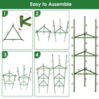 CEWOR 3 Pack Tomato Cage, 51.2 Inch Tall Adjustable Tomato Trellis