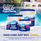 68% Calcium Hypochlorite Pool Shock for Swimming Pools - Chlorine Granules Swimming Pool Shock 50 lbs Bucket - Pool Chlorine for Inground and Above Ground Pool Treatment, Saltwater (50lbs)