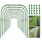 10 Sets Garden Hoops for Raised Bed, Greenhouse Hoops with 30 Clips Detachable Garden Hoops for Netting DIY Grow Tunnel Hoops for Vegetable and Plant, Greenhouse Support Frame Hoops