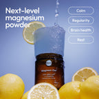 Moon Juice Magnesi-Om Magnesium Powder Supplement - Chelated Magnesium Complex + L-Theanine Blend for Rest, Relaxation & Regularity - Vegan, Non-GMO & No Sugar, Blue Lemon, 7.7 oz, 55 Servings