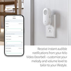 Arlo Chime 2 with Built-in Siren, Audible Alerts & Customizable Melodies – Wi-Fi Enabled, Compatible with Doorbell & Security Cameras (Renewed)