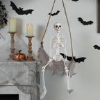 XONOR 3ft Halloween Skeleton Human Full Body Skeleton Decorations for Halloween Party Haunted House Supplies (1pc)