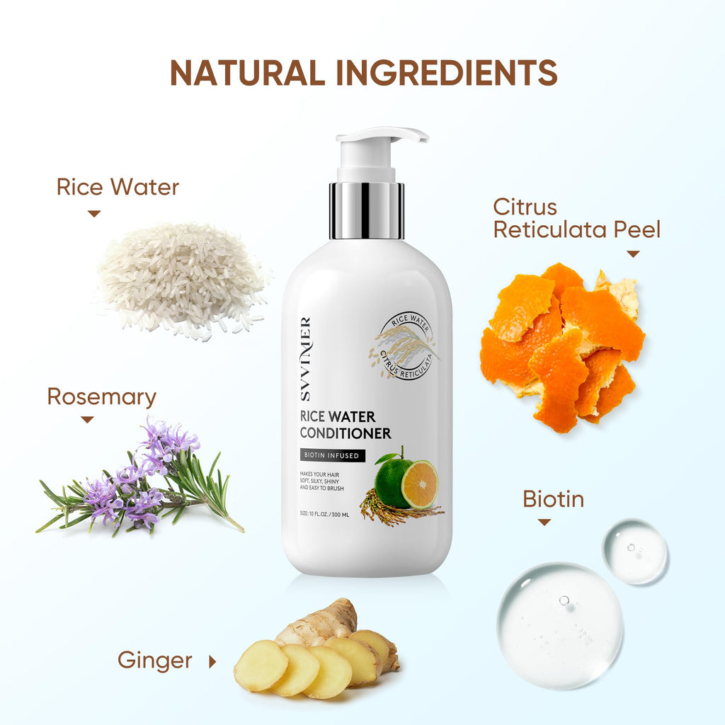 Svvimer Rice Water Shampoo and Conditioner