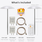 Smart LED Grow Light for Indoor Plants, Programmable Timer and Dim