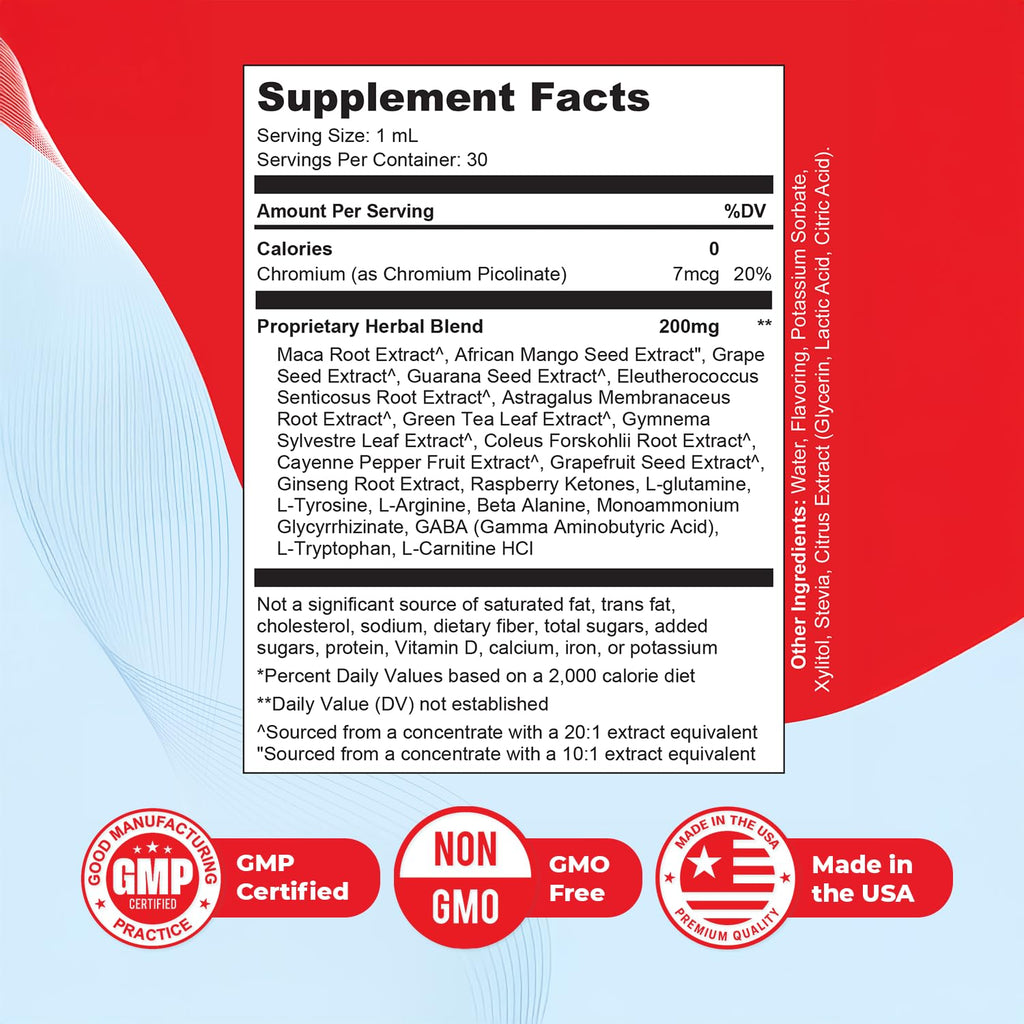 Free Sugar Pro Drops – Chromium & Herbal Blend – 30 mL, 1 Month Supply