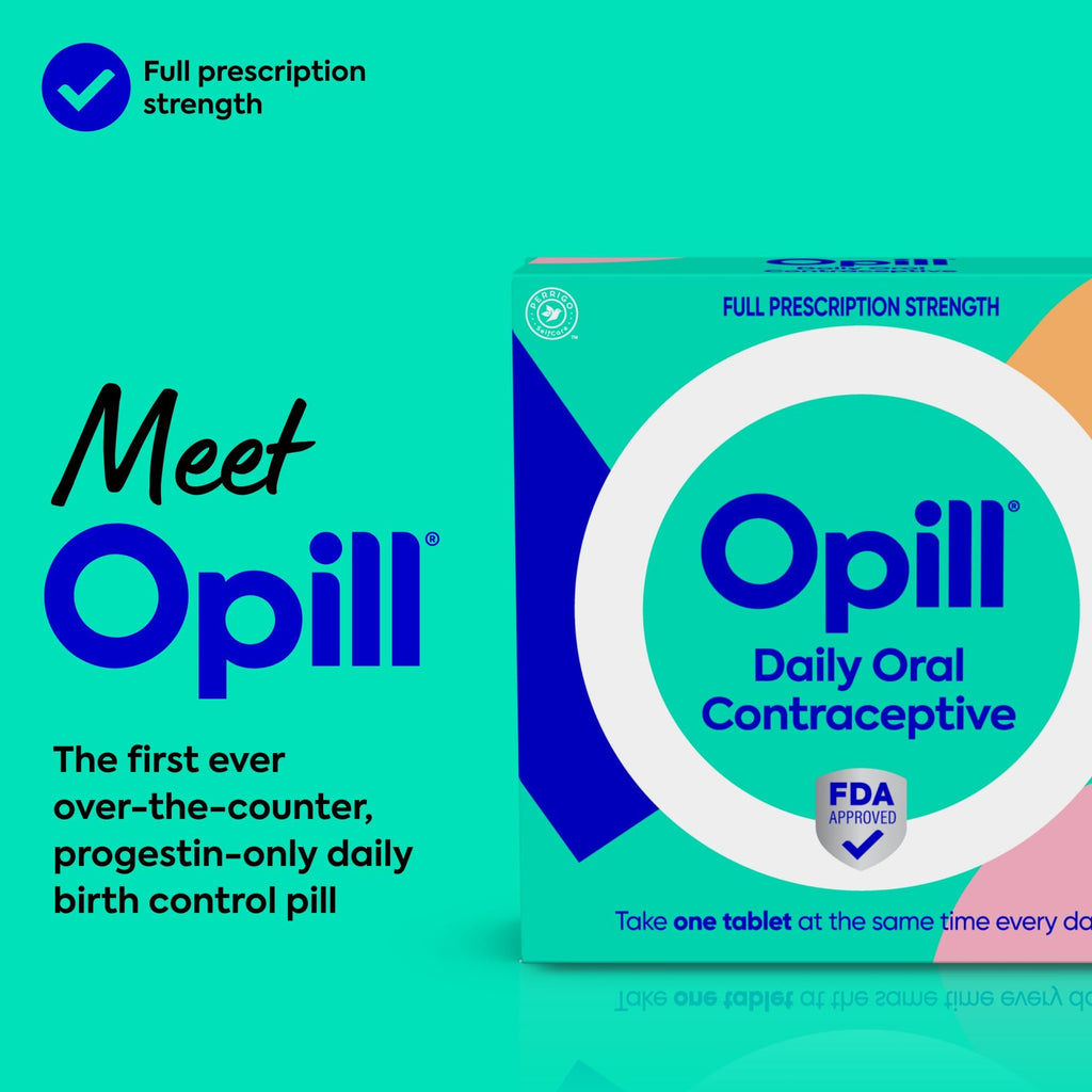 Opill Daily Birth Control Pills, OTC Progestin-Only, 28 Count