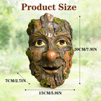 FmnyYaid Whimsical Tree Face Outdoor Statues Garden Decoration, Old Man Resin Statue Outdoor Tree Hugger for Yard Art, Trees Decorations Outdoor Wallmounted Statue