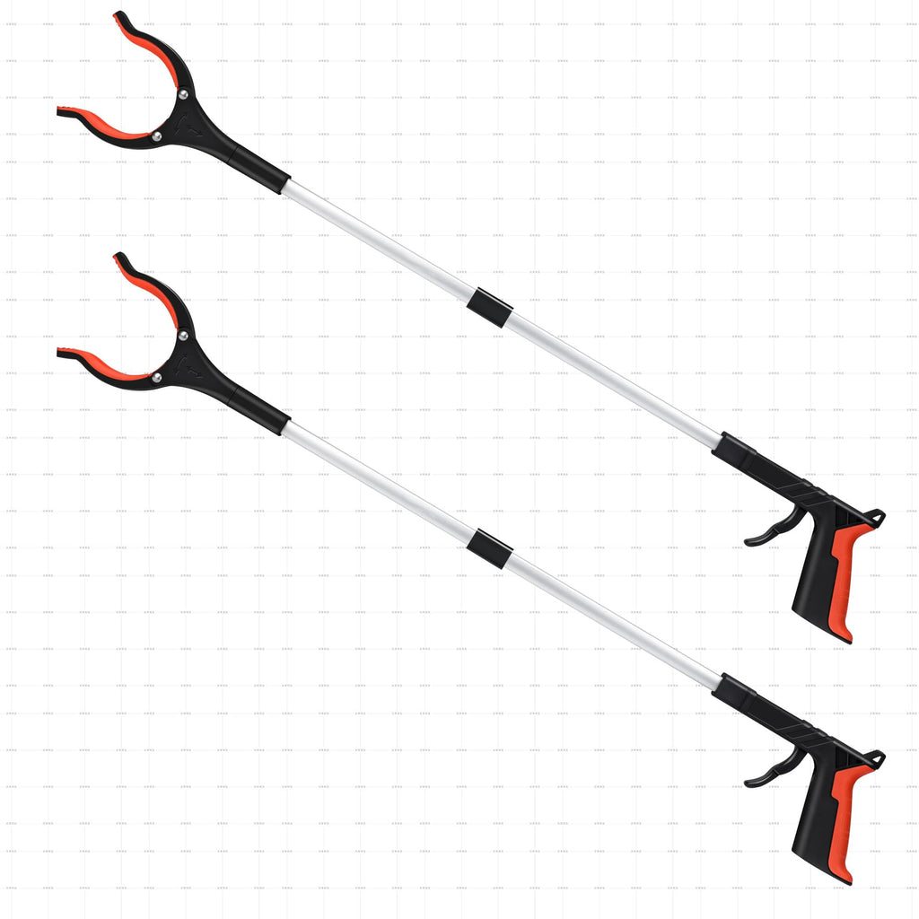 Grabber Reacher Tool, 32" Grabbers for Elderly, Lightweight Extra Long Handy Trash Claw Grabber, Mobility Aid Reaching Assist Tool for Trash Pick Up, Nabber, Litter Picker, Arm Extension (Orange3)