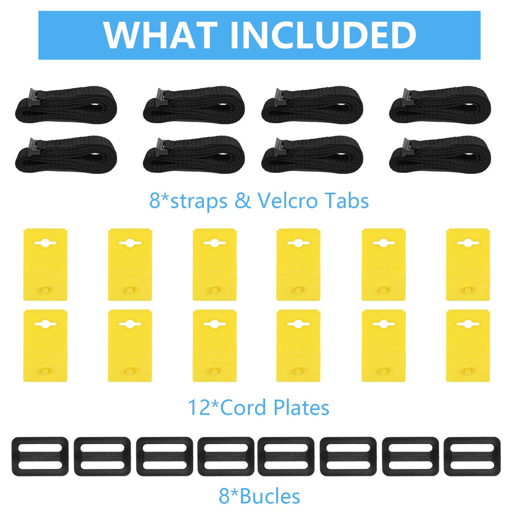 VINGLI Pool Cover Reel Set Solar Pool Cover Reel for Inground Swimming Pool, Aluminum Solar Swimming Inground Cover Blanket Reel (Upgrade) (Straps)