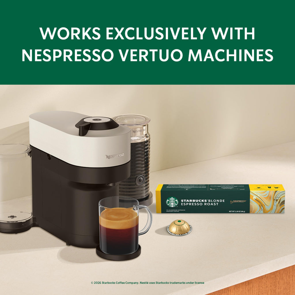 Starbucks by Nespresso Vertuo, Blonde Roast Espresso, 50-count