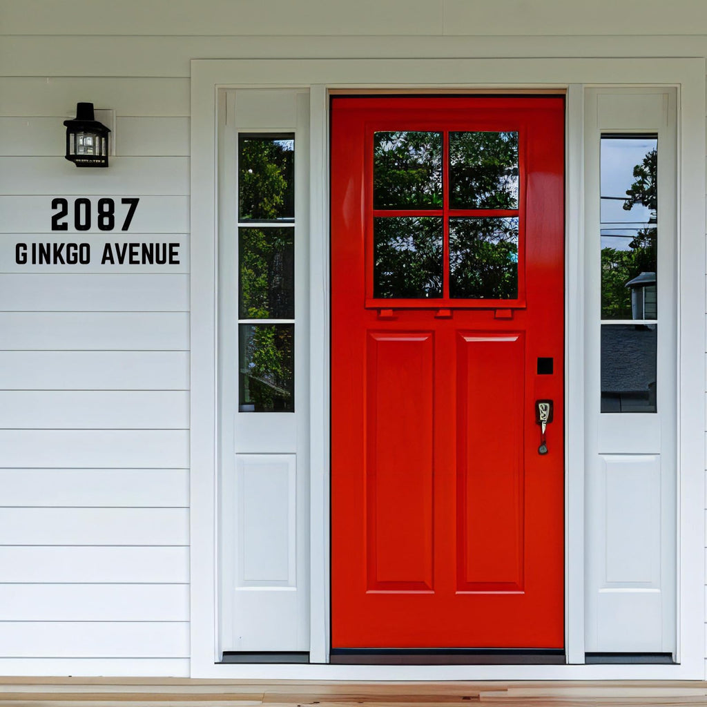 28 Inch Black Aluminum Letters, Floating House Address Numbers for Outside, Modern Metal Door Numbers Letters, Metal House Address Letter and Number for Home Office Apartment (P)
