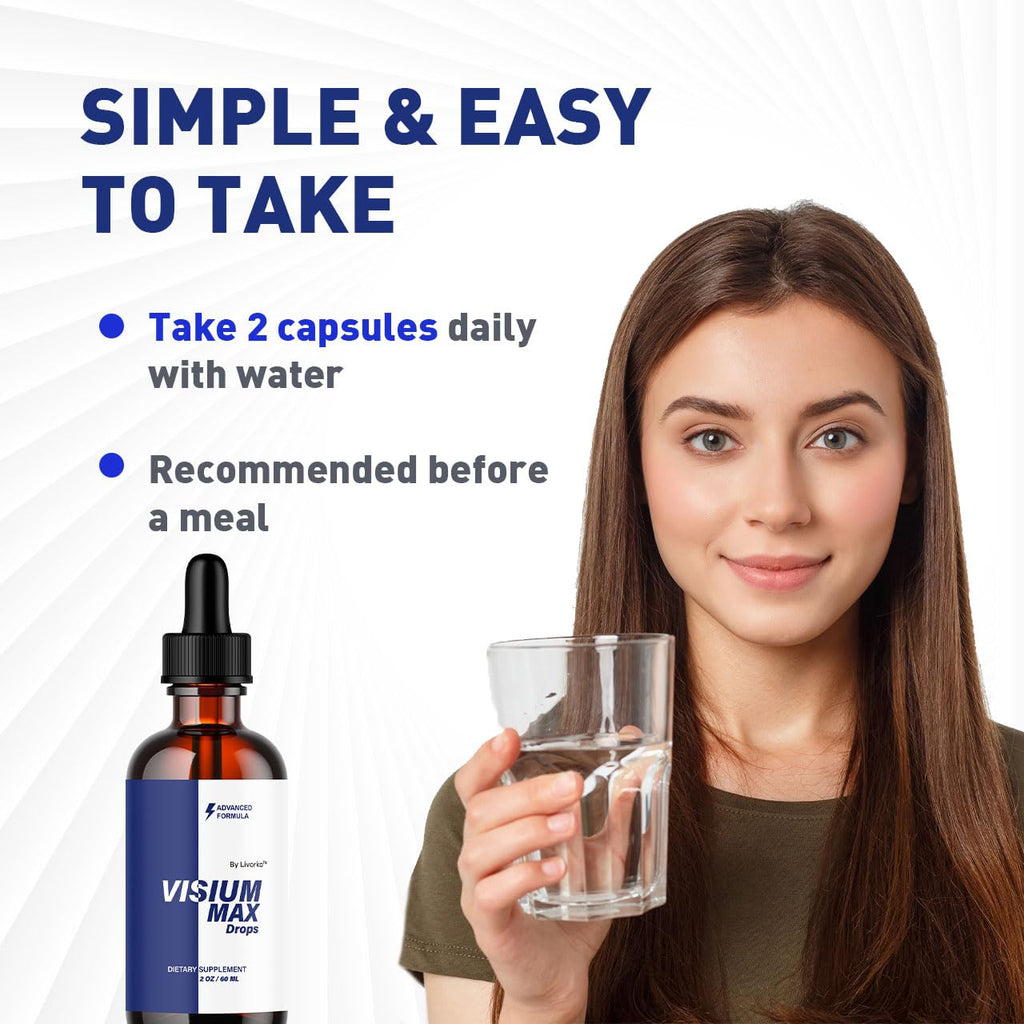 (3 Pack) Visium Max Drops - Visium Max Drops Health Support Supplement, All Natural Premium Advanced Liquid Formula Drop for Overall Wellness and Support Health, 3 Bottles for 3 Months