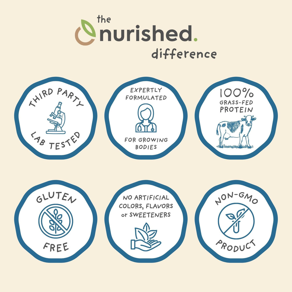 Nurished Vanilla Mighty Milk - Kids All-in-One Daily Protein Powder & Multivitamin Boosted with 2 Billion Probiotics & Organic Spinach - Natural Flavors, Colors & Sweeteners - 15-30 Servings