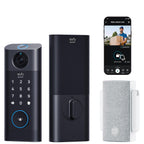 eufy Security Video Smart Lock S330, 3-in-1 Camera+Doorbell+Fingerprint Keyless Entry Door Lock, Smart Wi-Fi Deadbolt for Front Door, 8 GB Built-in Storage, SD Card Expandable, Chime Included