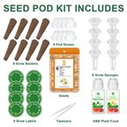 Lavender Seed Pod Kit, 8 Pod Kit (Include Seed Lavender/Chamomile/Holy Basil/Borage/Calendula/Mint) Fresh Tea Seed Pod Kit Compatible with Hydroponics