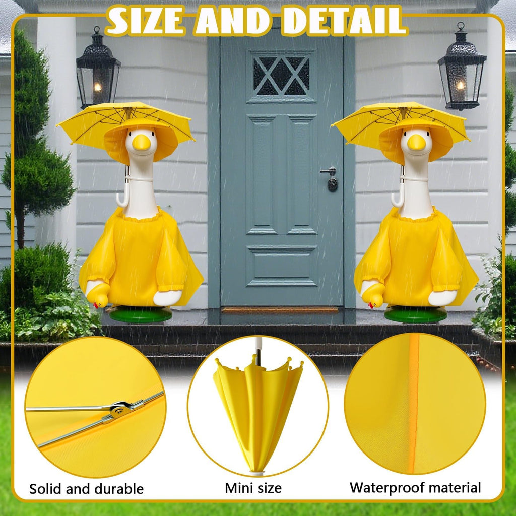 Porch Goose Raincoat Outfit for 23 Inch Goose Statue, Garden Decor Clothing
