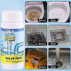 Sink & Drain Cleaner Powder - Pipeline Dredging Agent for Kitchen & Bathroom (4PCS)