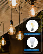 DEWENWILS Outdoor Dimmer for String Lights, Smart Dimmer Plug with Remote, Compatible with Alexa & Google Home, Waterproof, 100FT Range, Remote Dimming for Dimmable LED/Tungsten Bulbs, 2.4GHz Only