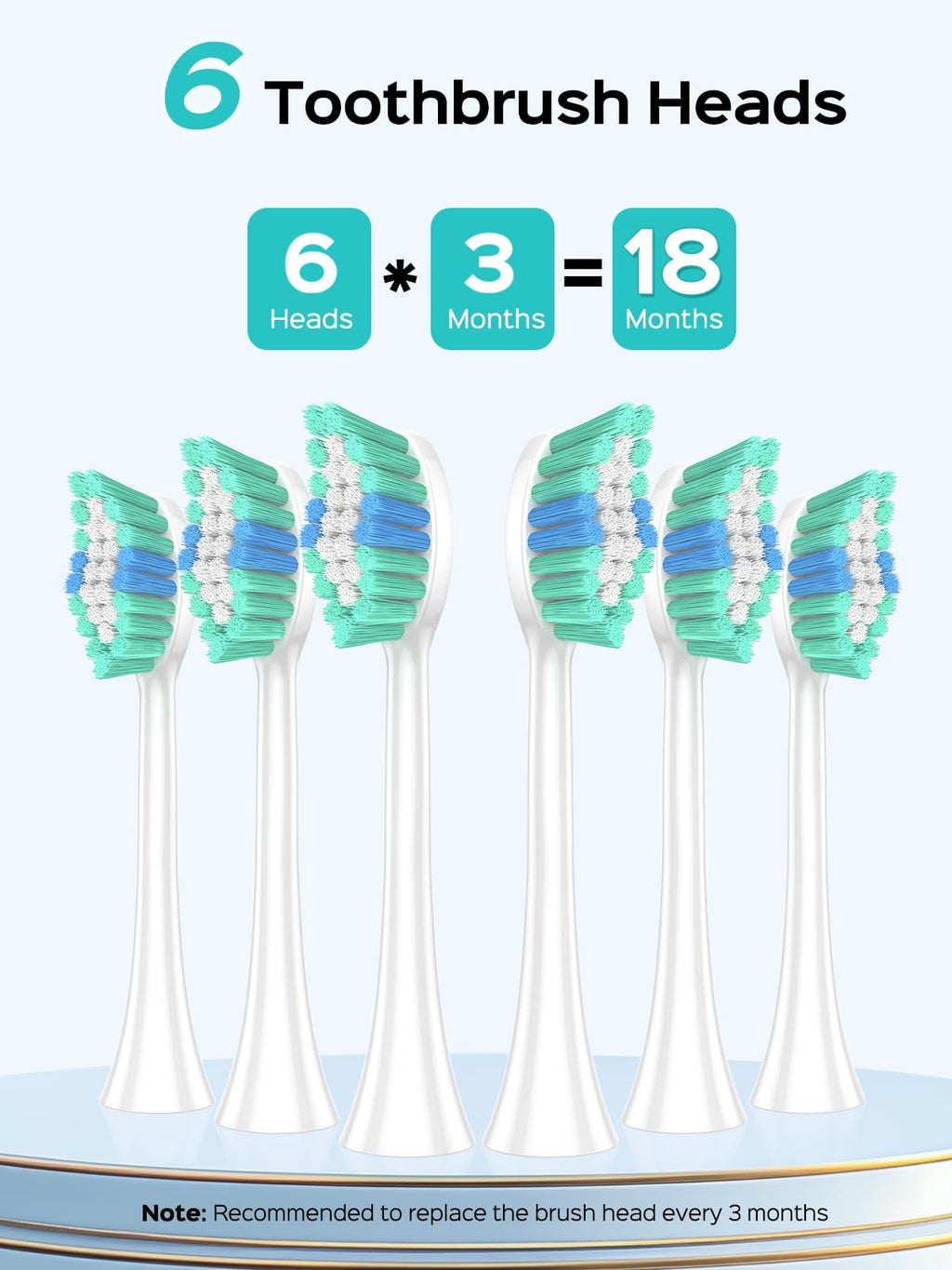 COSLUS Sonic Electric Toothbrush for Kids & Adults C40(DY-108Pro): 47000 VPM for Deep Cleaning with Travel Case - 5 Modes for Sensitive Teeth & Braces, Wireless Charging, 6 Brush Heads, White (1PC)