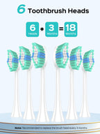 COSLUS Sonic Electric Toothbrush for Kids & Adults C40(DY-108Pro): 47000 VPM for Deep Cleaning with Travel Case - 5 Modes for Sensitive Teeth & Braces, Wireless Charging, 6 Brush Heads, White (1PC)
