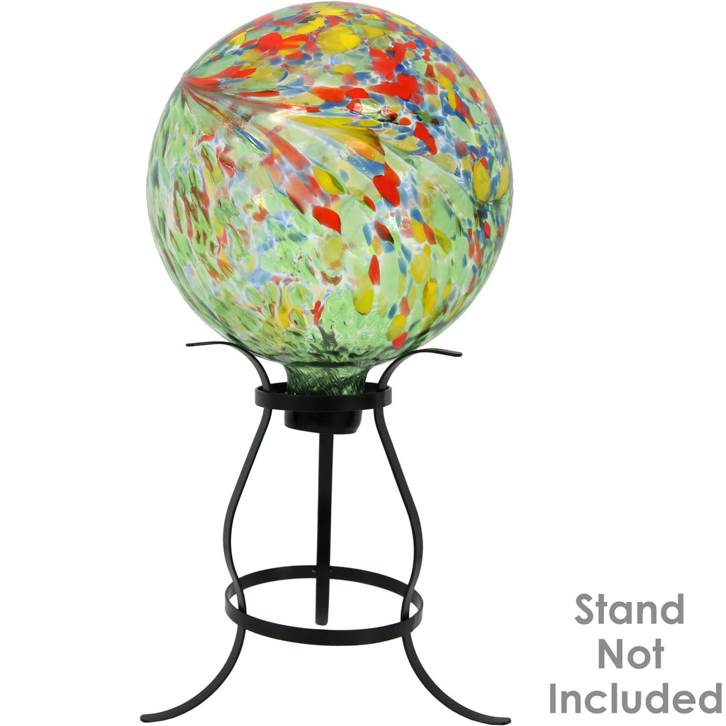Sunnydaze 10" Glass Gazing Ball for Garden, Globe for Outdoor Display
