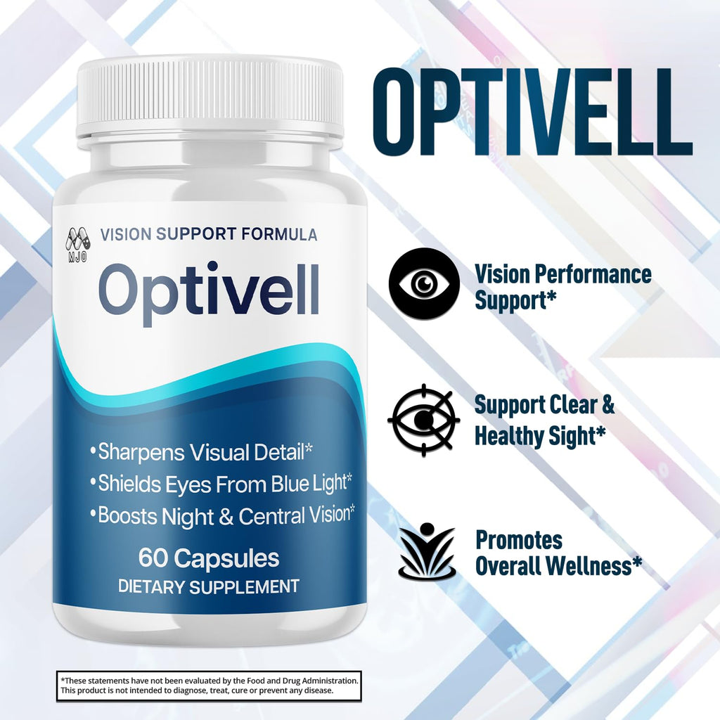 (3 Pack) Optivell Eye Capsules, Official Optivell Eye Vitamin Pills with All Natural Ingredients, Advanced Vision Formula Supplement Pills Supporting Ocular Health & Wellness Naturally (180 Capsules)