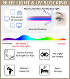 DILLY VISION 4-Pack Reading Glasses for Men,1.75 Blue Light Blocking Reading Glasses Mens Metal Readers with Spring Hinges Anti Glare/eye Strain