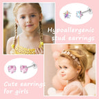 YADOCA 24Pairs Hypoallergenic Earrings for Girls Women Flat Back Earring