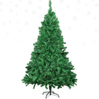 Artificial Christmas Tree, 1000 PVC Tips Full Hinged Spruce Tree with Foldable Metal Stand, Easy Assembly Xmas Tree for Home Office Holiday Party Decoration (Green, 7FT)