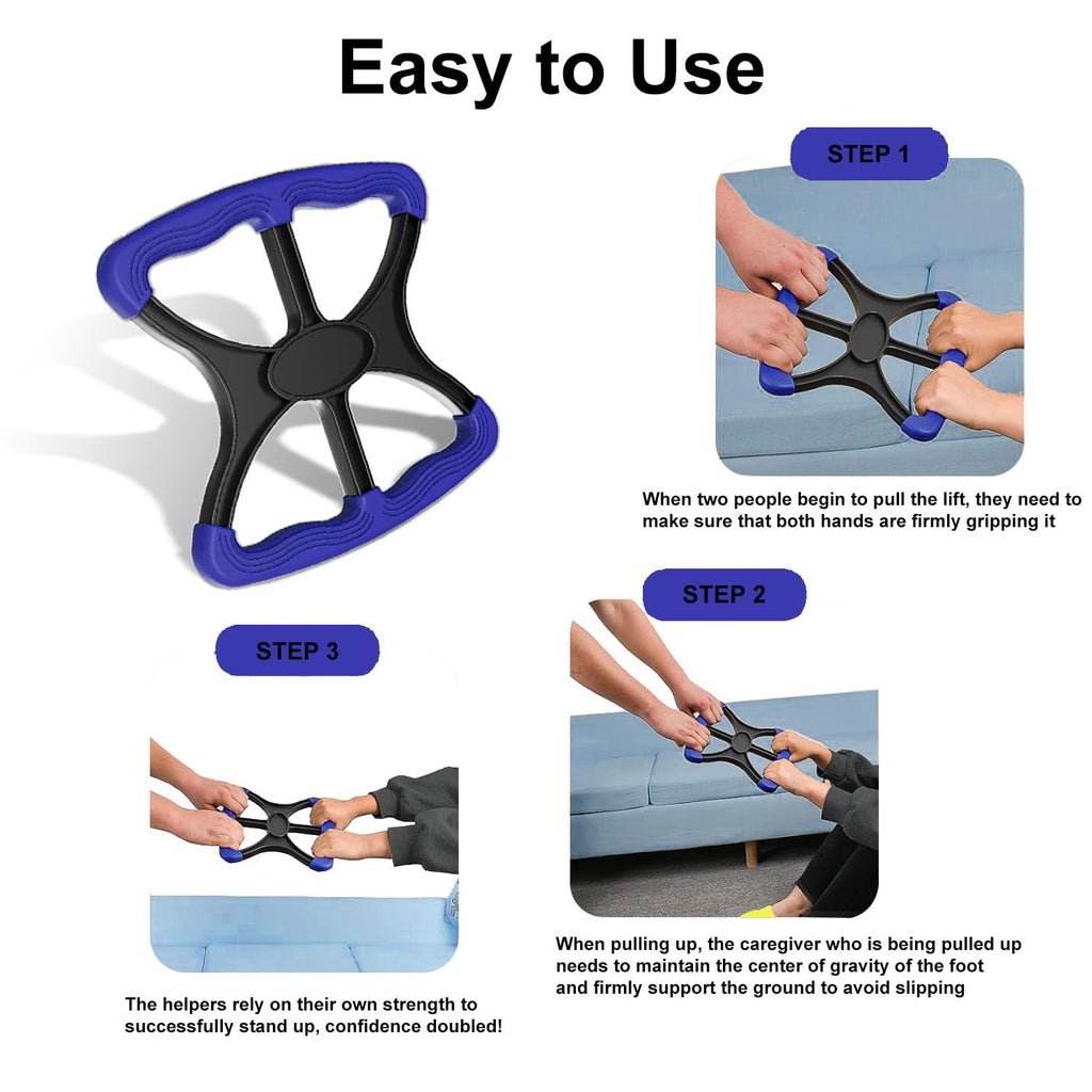 Liberty Lift Standing Aid for Elderly, Portable Lift Aid Bar with No-Slip Grip Handles to Transfer Elderly,Senior,Patient,Disabled Assists Caregiver or Nurse from Floor Standing Aids & Supports Gifts