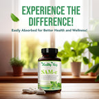 HealthyWayRx SAM-e 400mg Capsules - Easy Absorption SAM e Supplement 400mg from S-Adenosyl-Methionine for Brain Liver and Mood Support - Non-GMO Gluten Free & Made in cGMP Facility (90 Servings)