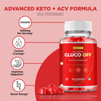 IDEAL PERFORMANCE Gluco Off Gummies, GlucoOff Gummy Reviews (3 Pack)